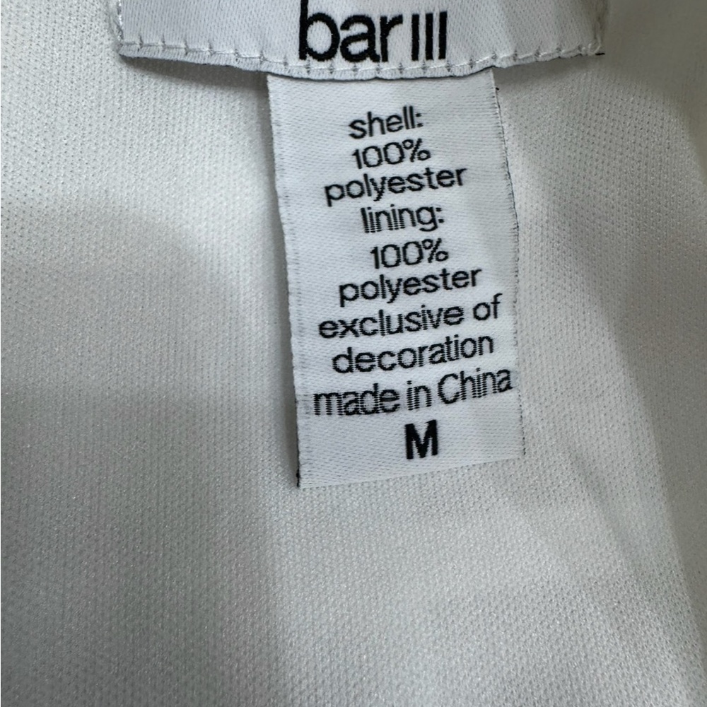 Vintage Bar III White Textured Sleeveless Blouse - Picture 4 of 4